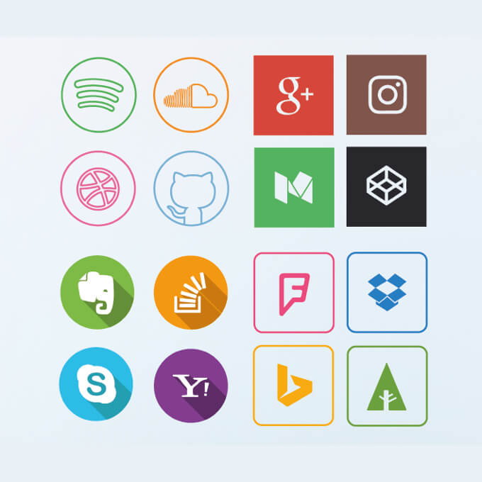 Graphic Illustration Social Media icons